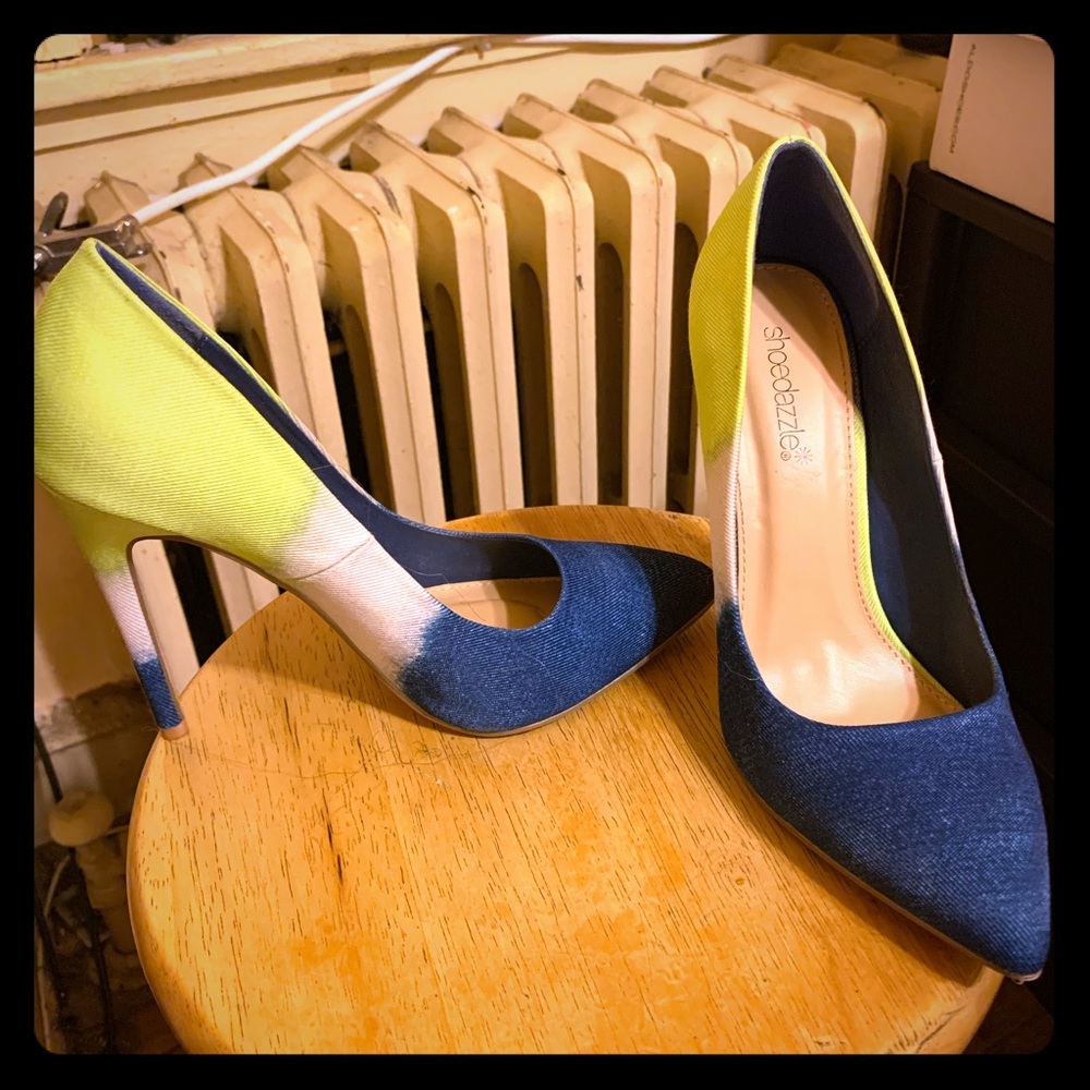 Denim pumps